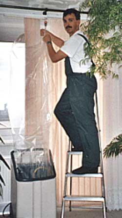 Lamellenreinigung am Fenster - Vorort